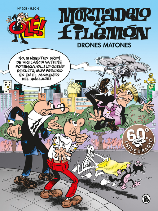 Cover image for Mortadelo y Filemón. Drones matones (Olé! Mortadelo 208)